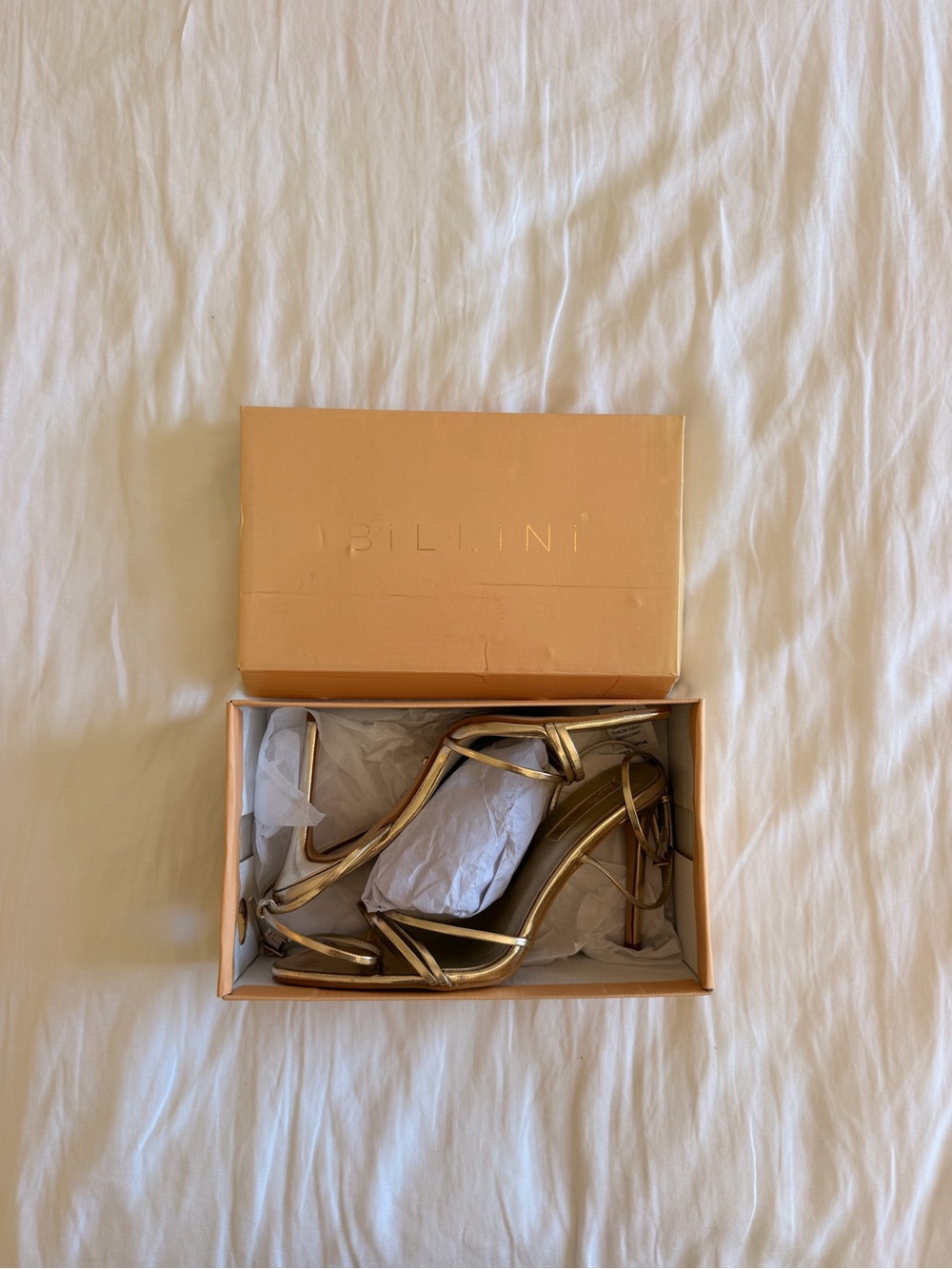 Billini gold strappy heels Size 10